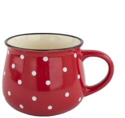 4home Kerámia bögre Dots 770 ml, piros, piros, 770 ml