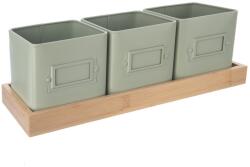 Orion Fém edények alátéttel Zöldes , 37 x 13, 5 x12 cm