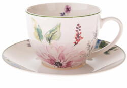 4home Flower Garden Porcelán csésze csészealjjal, 260 ml