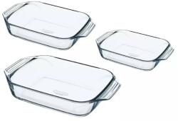 Pyrex Üveg sütőedény szett 3 db, 1, 4 l + 3 l + 4 l
