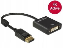 Delock DisplayPort (M) 1.2 - DVI(24+5)(F) 4K aktív adapter (319)