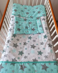 SZEKO Stúdió 2 részes babaágynemű szett - GEO STAR, menta