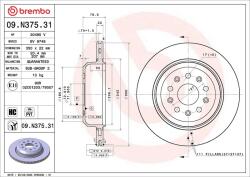 BREMBO Disc frana BREMBO PRIME LINE - UV Coated 09. N375.31 (09.N375.31)