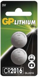 GP Batteries CR2016 Lithium Gombelem 2db/csomag B15163 (B15163)