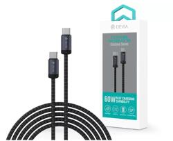 DEVIA ST107885 Gracious Series 1m 60W PD Type-C/Type-C fekete adat és töltőkábel (ST107885) - bestbyte