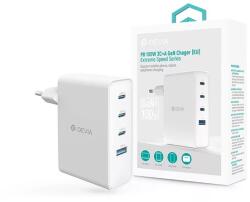 DEVIA ST121430 Extreme Speed Series 100W GaN PD USB+3xType-C fehér hálózati gyorstöltő adapter (ST121430) - bestbyte