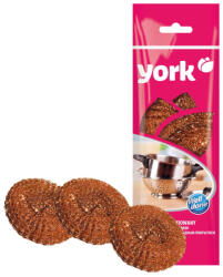 YORK Réz bevonattal rendelkező hálós súroló 3 db - YORK (004010)