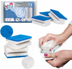 YORK Antibakteriális ergonomikus szivacs Szivacs, dörzsi, mosogatáshoz 3 db - YORK BACTERIA STOP (034050)