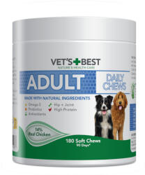  Vet's Best 400g (180 rágó) Vet's Best Adult Daily Chews Real csirke táplálékkiegészítő kutyáknak