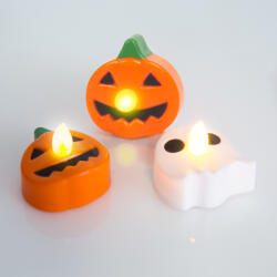 Family Halloween-i teamécses szett - tök, szellem - elemes - 3 db / csomag (58157)