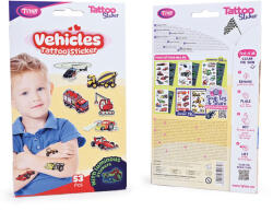 TyToo Járművek tetoválás matrica szett - 53 db / csomag (TY50272) - tipparuhaz