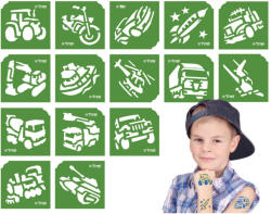 TyToo Sablon szett - járművek - 15 db-os (TY50155)