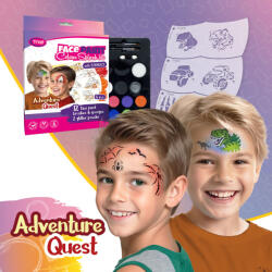 TyToo Adventure Quest Arcfesték szett - 6 db mosaic sablonnal (TY50567) - tipparuhaz