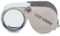  VERK 09003 Összecsukható ásványvizsgáló nagyító, 10× nagyítás, 18 mm átmérő (2764)