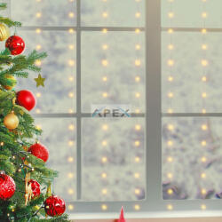  Dekorációs termékek MLF 200/WW - Micro LED-es fényfüggöny, beltéri, 3x2m, 10 füzér / 20LED, melegfehér, 8pr