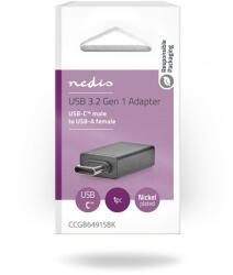 Nedis CCGB64915BK USB-C - USB-A adapter, USB C dugó - USB A aljzat, 5 Gbps, OTG (CCGB64915BK)