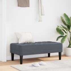 vidaXL Пейка с възглавница Тъмен сив 113 x 57 x 39 см Кадифе (42001948)
