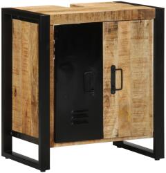 vidaXL Шкаф за баня Кафяво 55 x 35 x 60 см Солидно мангово дърво (4013603)