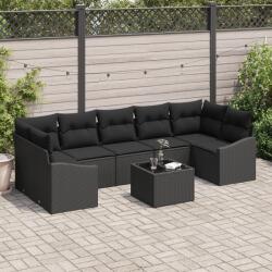 vidaXL Комплект дивани с възглавница Черно 55 x 55 x 37 см полиратан (3346643)