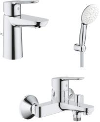 GROHE Set baterii lavoar cada Grohe BauEdge si dus cu porter Tempesta crom lucios (11292503)