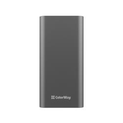 ColorWay USB töltő adapter, Power Bank 20 000 mAh teljes (USB QC3.0 + USB-C tápellátás 22, 5 W) Szürke CW-PB200LPH3GR-PDD (CW-PB200LPH3GR-PDD) - pcx