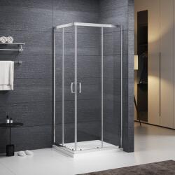 Roltechnik Cabina de dus patrata Roth Sundis cu usi glisante 80x80 cm crom-transparent (N0778)
