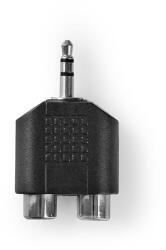 Nedis CAGB22940BK 3, 5mm sztereo jack dugó - 2x RCA aljzat adapter (CAGB22940BK)