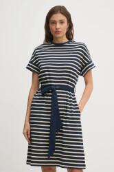 Tommy Hilfiger rochie din bumbac culoarea bleumarin, mini, evazată, WW0WW45183 PPYA-SUD06S_59A (WW0WW45183)