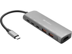 Sandberg USB-C Dokkoló HDMI + 2xUSB-A + 2xUSB-C + PD100W 136-65 (136-65)