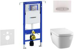 Geberit Duofix - Modul a fali WC-hez nyomógombos Sigma50, alpesi fehér + Tece One - zuhanyzós WC és ülőkéje, perem nélküli, SoftClose 111.355. 00.5 NT8 (111.355.00.5 NT8)