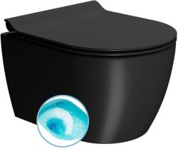 SAPHO GSI PURA fali WC, Swirlflush, 35x46cm, dual-matt fekete (880226) (880226)