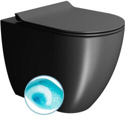 SAPHO GSI PURA álló WC, Swirlflush, alsó/hátsó kifolyású, 36x55cm, dual-matt fekete (880326) (880326)