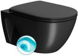 SAPHO GSI PURA ECO fali WC, Swirlflush, 36x55cm, dual-matt fekete (880726) (880726)