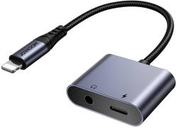 JOYROOM SY-L01 2in1 Audio Adapter / Lightning 3.5mm + Lightning (fekete) (36400)