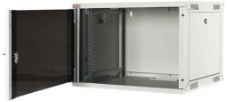 Lande LN-EUBOX07U5445-LG-1 EURObox 19" 7U 540x450 szürke fali rack szekrény - ipkameradiszkont