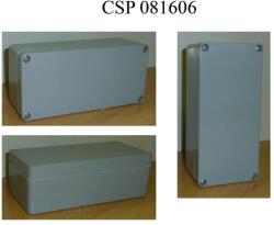 Csatári Plast CSATÁRI PLAST CSP 081606 Ex poliészter doboz, üres, 80x160x60mm, IP 65 fekete, halogénmentes (CSP11081606) (CSP11081606)