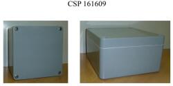 Csatári Plast CSATÁRI PLAST CSP 161609 Ex poliészter doboz, üres, 160x160x90mm, IP 65 fekete, halogénmentes (CSP11161609) (CSP11161609)