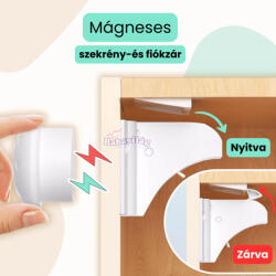  Mágneses szekrény - és fiókzár 4db - os