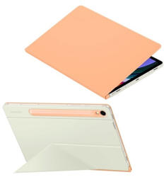 Samsung Tab S9 FE (10.9) / Tab S10 FE (10.9) SM-X510 / X516B / X520 / X526, mappa tok, mágneses rögzítés, érintőceruza tartó, Origami Smart Case, Samsung Smart Book Cover, narancssárga, gyári