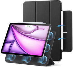 Apple iPad Air 13 (2024 / 2025), mappa tok, Smart Case, mágneses rögzítés, ESR Rebound Magnetic, fekete
