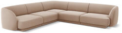 Micadoni Coltar modular Miley cu tapiterie din catifea, cappuccino (MIC_COR_51_F1_MILEY6)