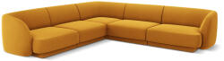 Micadoni Coltar modular Miley cu tapiterie din catifea, galben (MIC_COR_51_F1_MILEY7)
