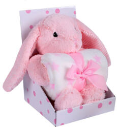 DuetBaby babatakaró plüss játékkal-Rózsaszín