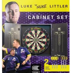  Komplett Darts csomag Target Luke 'The Nuke' Littler Darts tábla és kabinet 2 szett nyíllal