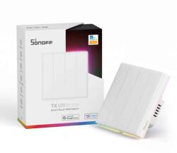 SONOFF TX Ultimate T5 4C WiFi + BT vezérlésű, távvezérelhető, érintős villanykapcsoló RGB LED háttérvilágítással