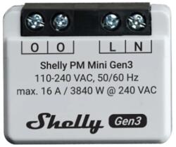 Shelly PM Mini Gen3 egy áramkörös WiFi-s okosmodul, 16A