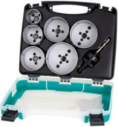 wolfcraft Lyukfűrész készlet BiM elektroinstallációhoz Ø40, 54, 65, 68, 74, 86mm + 1db befogószár + 1db központfúró (5423000)