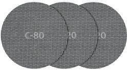 wolfcraft 5db csiszolórács korong gipszkartonhoz és fához, tépőzáras, Ø125mm, SiC, K80, 120, 240 (8464000)