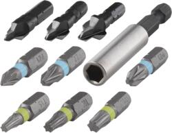 wolfcraft Csavarozókészlet (mágneses bitbefogó, süllyesztőfúrók WS Ø8, 10, 12, csavarozó bitek PZ1, 2, 3 T15, 20, 30) (2542000)