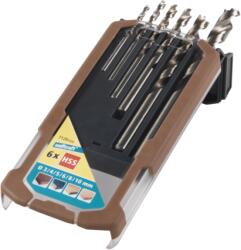 wolfcraft Spirálfúró készlet Profi, dobozban 6 db, fához, HSS, Ø 3, 4, 5, 6, 8, 10 mm (7120000)
